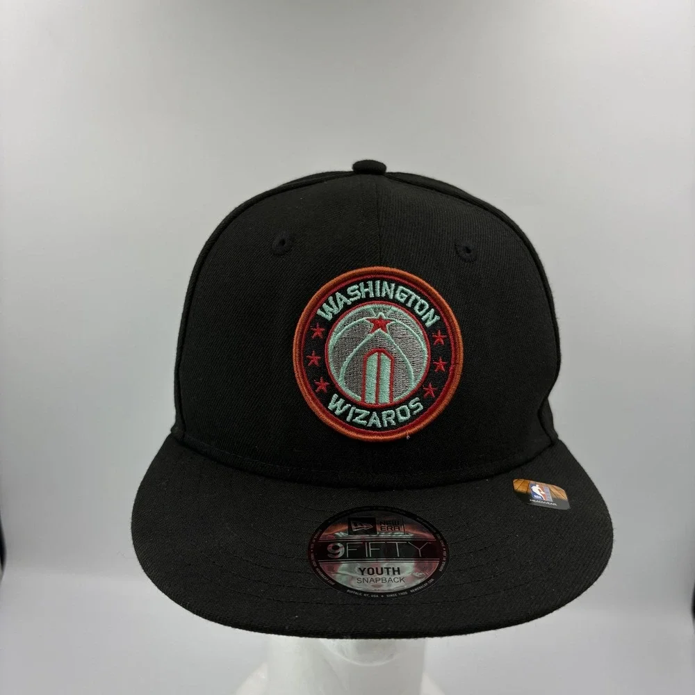 Washington Wizards Hat Cap Snap Back Youth One Size Black NBA Basketball New Era